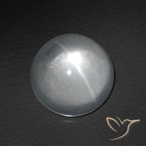 8.30ct Naturale Bianco trasparente Quarzo effetto occhio di gatto, Rotondo, Trasparente