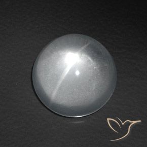 Quarzo Occhio di Gatto Bianco trasparente naturale da 8.30 ct, Rotondo, Trasparente