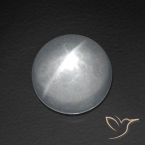 8.06ct Naturale Bianco Quarzo effetto occhio di gatto, Rotondo, Trasparente