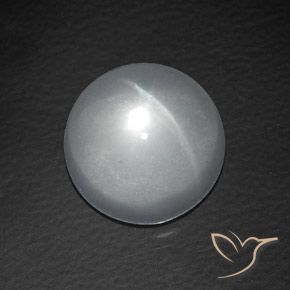 8.40ct Naturale Bianco Quarzo effetto occhio di gatto, Rotondo, Trasparente