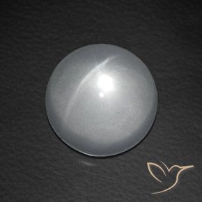 Quarzo Occhio di Gatto Bianco naturale da 8.40 ct, Rotondo, Trasparente