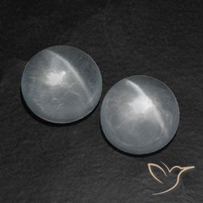 Gemme di Quarzo Occhio di Gatto Bianco trasparente naturale da 12.80 ct, Rotondo, Trasparente