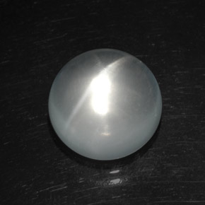 Quarzo occhio di gatto naturale bianco da 8,59 ct, taglio rotondo, trasparente