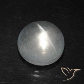 Quarzo Occhio di Gatto Bianco naturale da 8.11 ct, Rotondo, Trasparente