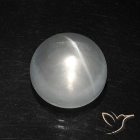Quarzo Occhio di Gatto Bianco naturale da 8.93 ct, Rotondo, Trasparente