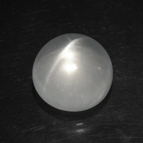 Quarzo Occhio di Gatto Bianco naturale da 8.86 ct, Taglio rotondo, Trasparente