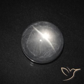 7.98ct Naturale Bianco trasparente Quarzo effetto occhio di gatto, Rotondo, Trasparente