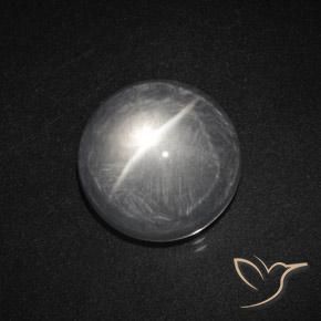 Quarzo Occhio di Gatto Bianco trasparente naturale da 7.98 ct, Rotondo, Trasparente