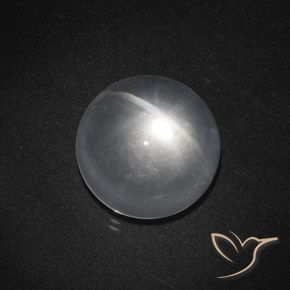 Quarzo Occhio di Gatto Bianco trasparente naturale da 7.50 ct, Rotondo, Trasparente