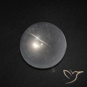 Quarzo Occhio di Gatto Bianco trasparente naturale da 8.70 ct, Rotondo, Trasparente
