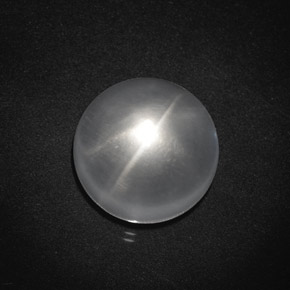 Quarzo occhio di gatto bianco naturale da 8,83 ct, taglio rotondo, trasparente