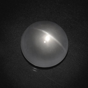 Quarzo Occhio di Gatto Bianco trasparente naturale da 8.93 ct, Taglio rotondo, Trasparente