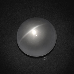 Quarzo Occhio di Gatto Bianco trasparente naturale da 8.93 ct, Taglio rotondo, Trasparente