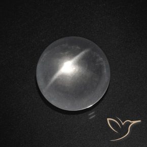 Quarzo Occhio di Gatto Bianco trasparente naturale da 8.50 ct, Rotondo, Trasparente