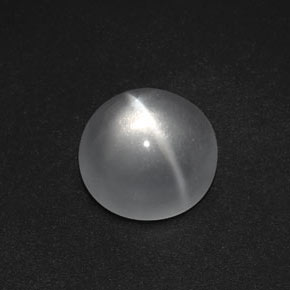 Quarzo Occhio di Gatto Bianco naturale da 7.26 ct, Taglio rotondo, Trasparente