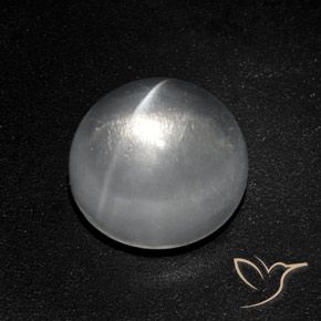 Quarzo Occhio di Gatto Bianco trasparente naturale da 7.77 ct, Rotondo, Trasparente