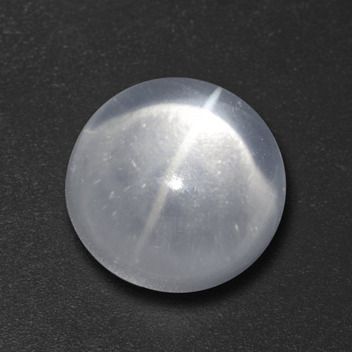 Quarzo Occhio di Gatto Bianco naturale da 7.27 ct, Taglio rotondo, Trasparente