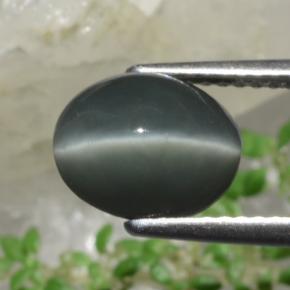 Quarzo Occhio di Gatto Verde naturale da 2.63 ct, Taglio ovale, Opaco