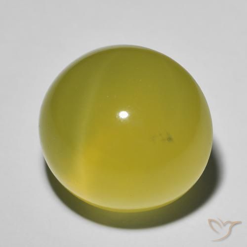 Quarzo Occhio di Gatto Bombo Giallo naturale da 20.24 ct, Ovale, Traslucido