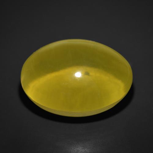 Quarzo Occhio di Gatto Giallo medio naturale da 169.73 ct, Ovale, Trasparente