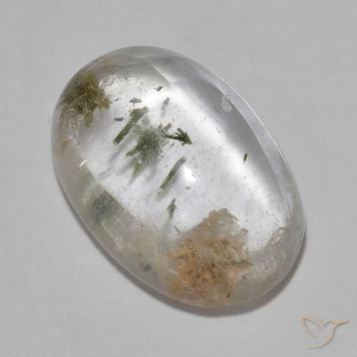 Quarzo con Hedenbergite Multicolore naturale da 18.07 ct, Ovale, Trasparente