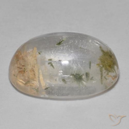 Quarzo con Hedenbergite Multicolore naturale da 18.07 ct, Ovale, Trasparente