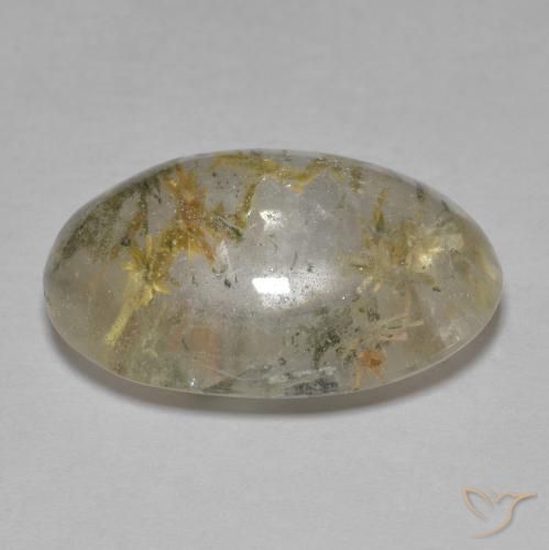 Quarzo con Hedenbergite Multicolore naturale da 13.73 ct, Ovale, Trasparente