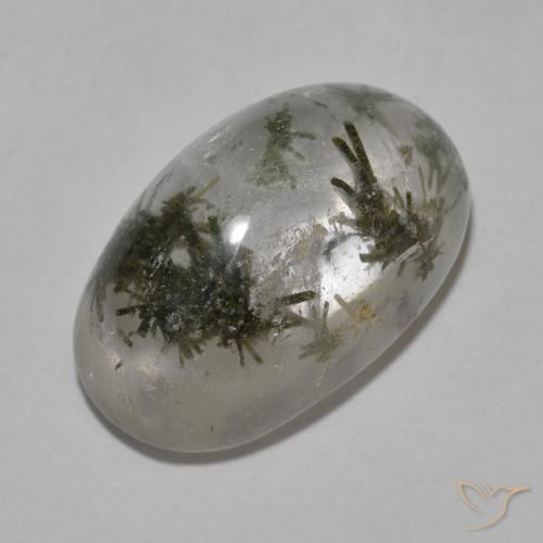 Quarzo con Hedenbergite Multicolore naturale da 19.06 ct, Ovale, Trasparente