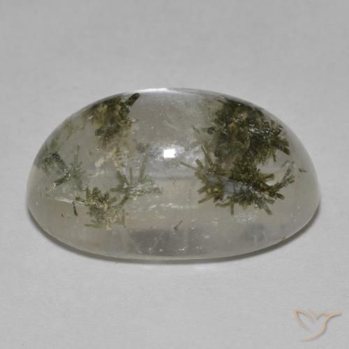 Quarzo con Hedenbergite Multicolore naturale da 19.06 ct, Ovale, Trasparente