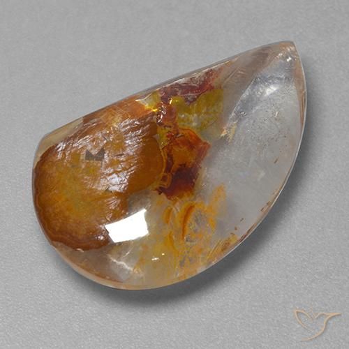 16.81ct Naturale Multicolore Quarzo Con Marcasite, Taglio a fantasia, Trasparente