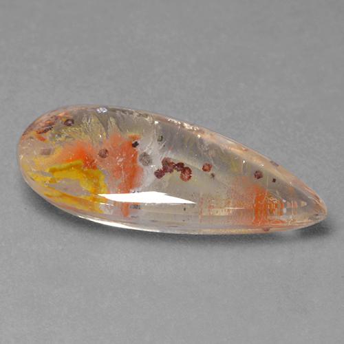 Quarzo Con Marcasite Multicolore naturale da 8.01 ct, Forma a pera, Trasparente