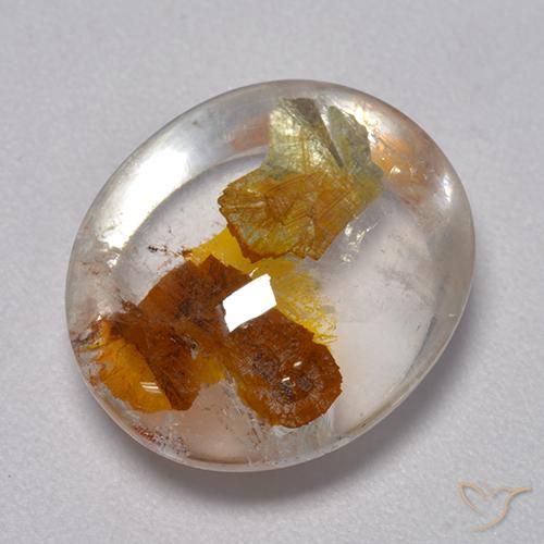 Quarzo con marcasite Multicolore naturale da 8.07 ct, Ovale, Trasparente