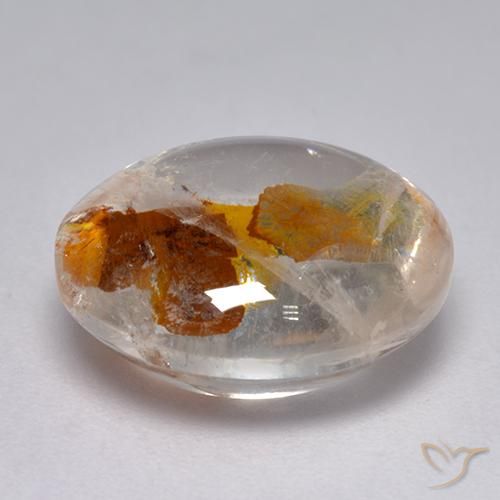 Quarzo con marcasite Multicolore naturale da 8.07 ct, Ovale, Trasparente