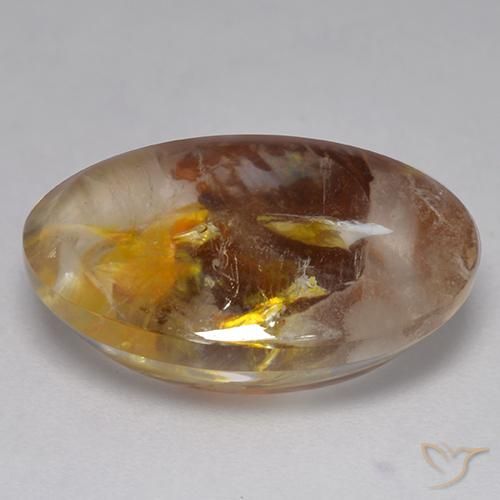 Quarzo con marcasite Multicolore naturale da 9.40 ct, Ovale, Trasparente