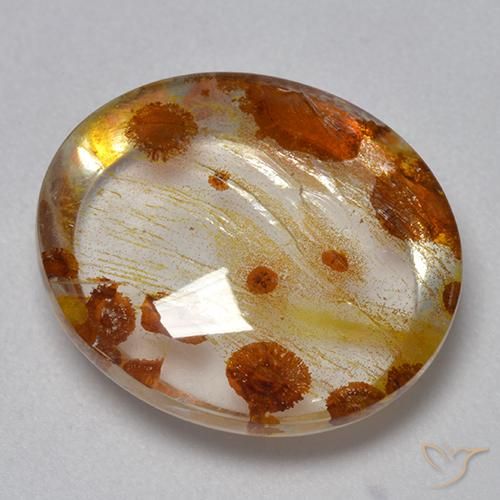 Quarzo con marcasite Multicolore naturale da 9.33 ct, Ovale, Trasparente