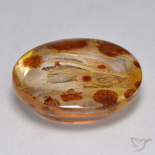 Quarzo con marcasite Multicolore naturale da 9.33 ct, Ovale, Trasparente