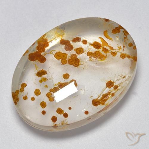 Quarzo con marcasite Multicolore naturale da 19.32 ct, Ovale, Trasparente