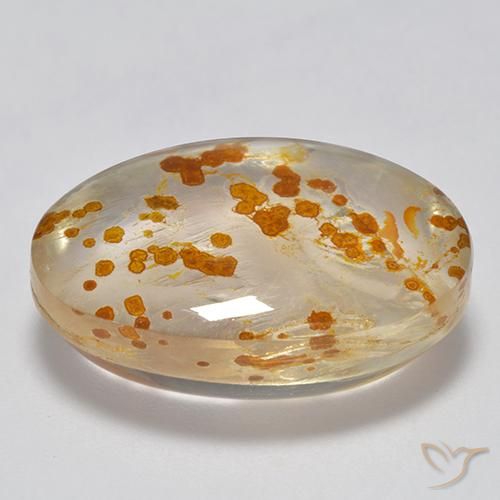 Quarzo con marcasite Multicolore naturale da 19.32 ct, Ovale, Trasparente