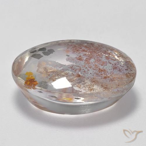 Quarzo con marcasite Multicolore naturale da 11.95 ct, Ovale, Trasparente