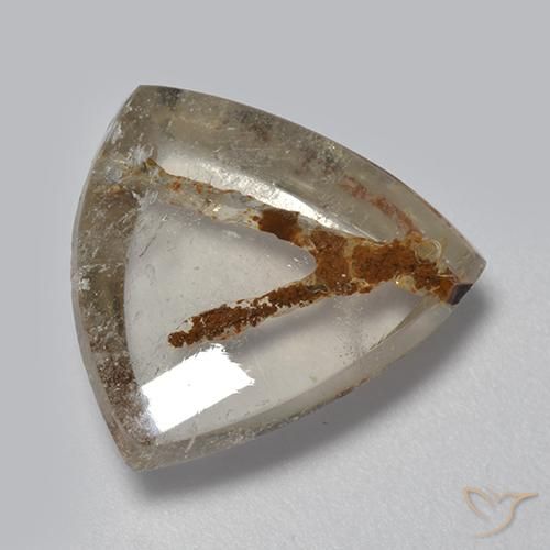 Quarzo con marcasite Multicolore naturale da 6.94 ct, Taglio trillion, Trasparente