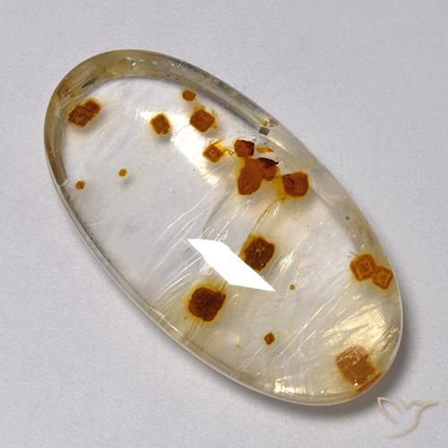 Quarzo con marcasite Multicolore naturale da 31.46 ct, Ovale, Trasparente