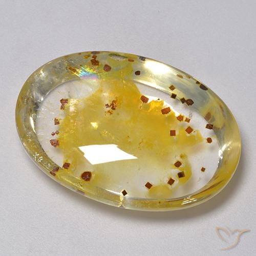 Quarzo con marcasite Multicolore naturale da 40.57 ct, Ovale, Trasparente