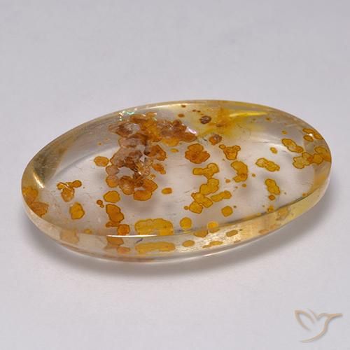 Quarzo con marcasite Multicolore naturale da 23.59 ct, Ovale, Trasparente