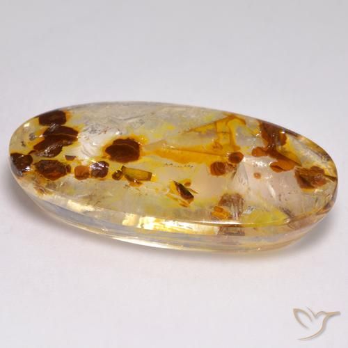 Quarzo con marcasite Multicolore naturale da 31.46 ct, Ovale, Trasparente