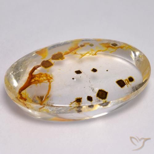 Quarzo con marcasite Multicolore naturale da 29.54 ct, Ovale, Trasparente