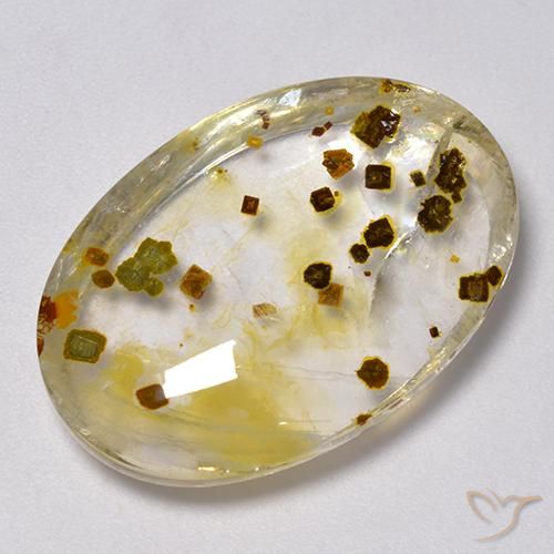 Quarzo con marcasite Multicolore naturale da 30.76 ct, Ovale, Trasparente
