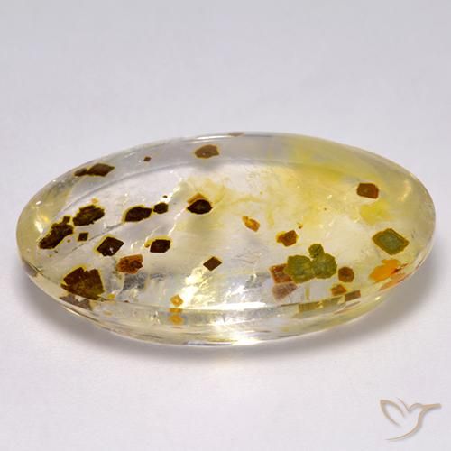 Quarzo con marcasite Multicolore naturale da 30.76 ct, Ovale, Trasparente