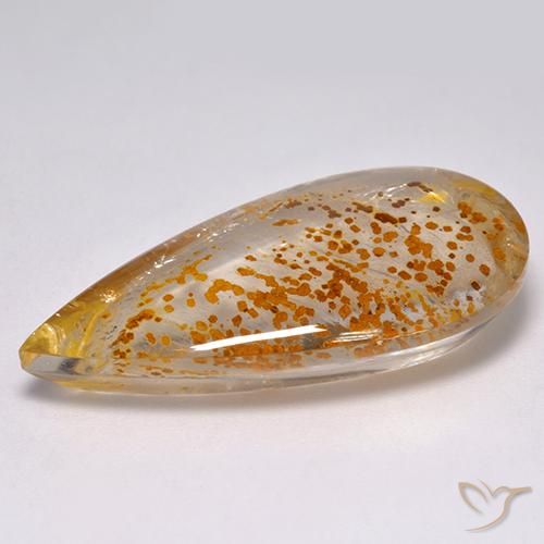 Quarzo con marcasite Multicolore naturale da 32.95 ct, Forma a pera, Trasparente