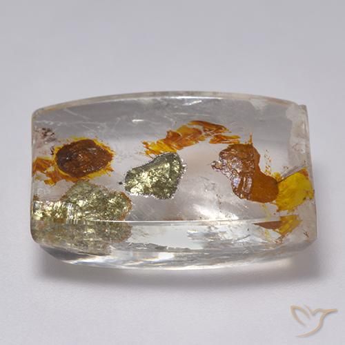 Quarzo con marcasite Multicolore naturale da 23.76 ct, Taglio a fantasia, Trasparente