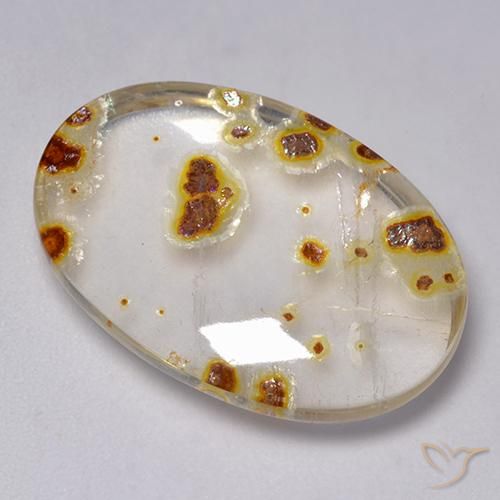 Quarzo con marcasite Multicolore naturale da 22.64 ct, Ovale, Trasparente